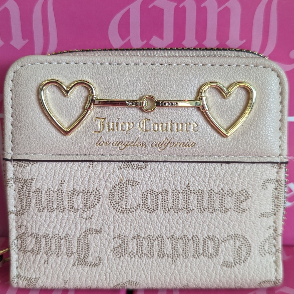 NWOT Juicy Couture Sandstone Small Zip Around Wallet